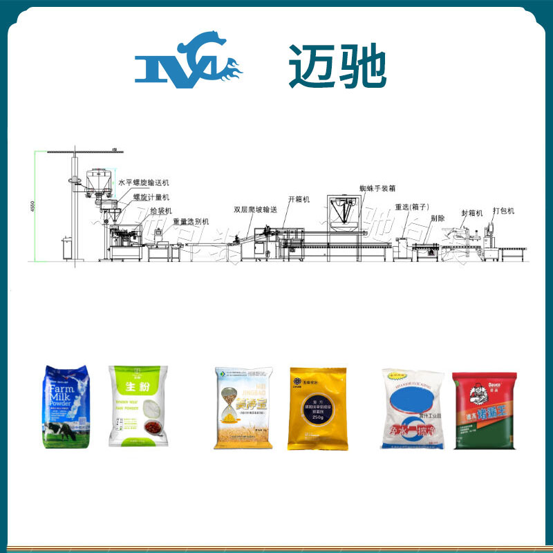 粉劑制袋包裝流水線